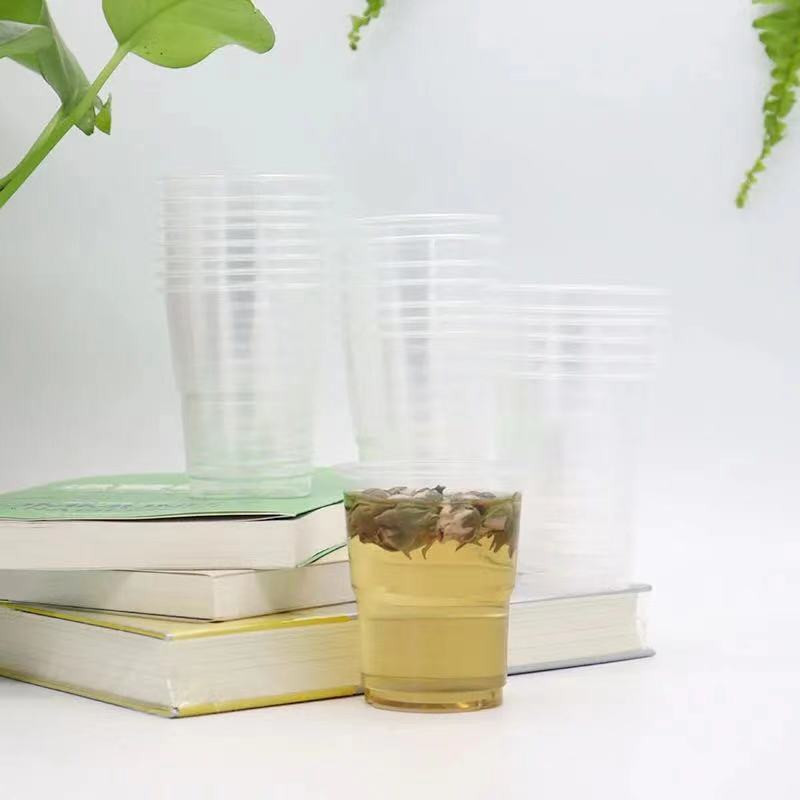 【5.1特惠】一次性杯子透明杯塑料杯加厚航空杯家用饮茶水杯商用批发小号塑杯纸杯