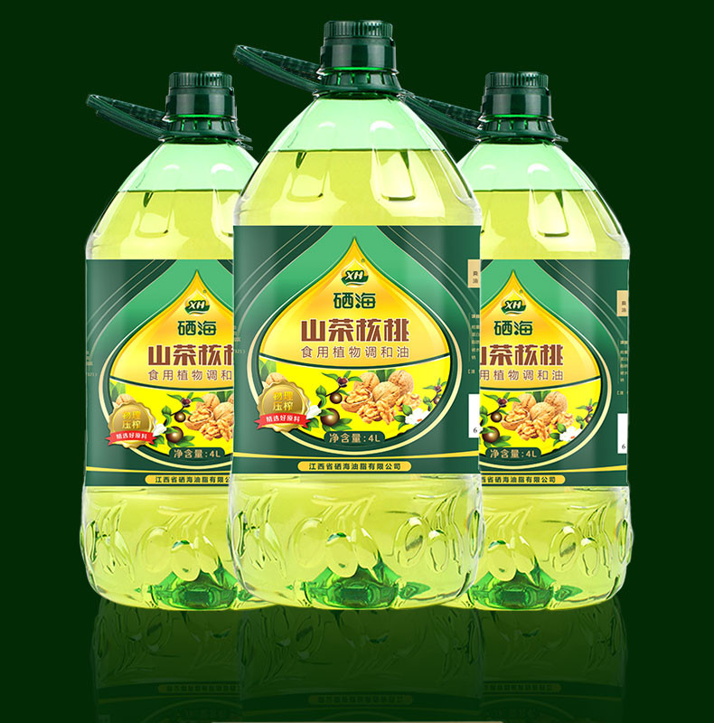 【4L*2桶/领券减10元/48小时发货】硒海山茶核桃食用油4L/桶非转基因适合儿童孕妇老人吃好油