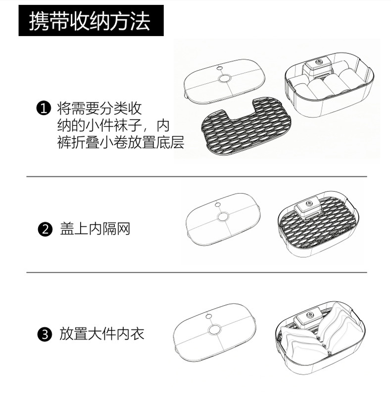 果丁 贴身衣物烘干杀菌盒 内衣裤的干净卫生最重要  紫外杀菌  巴氏杀菌  高温除螨  双层收纳