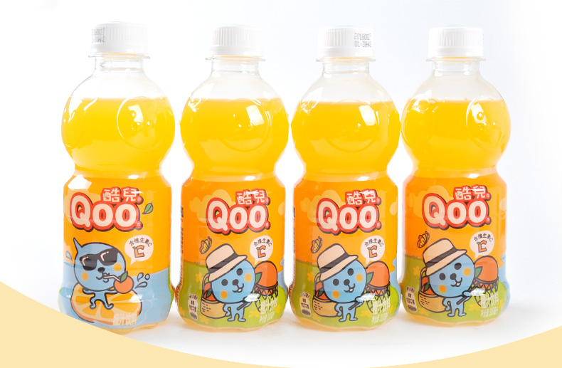 可口可乐酷儿橙汁果汁300ml*8瓶迷你瓶装