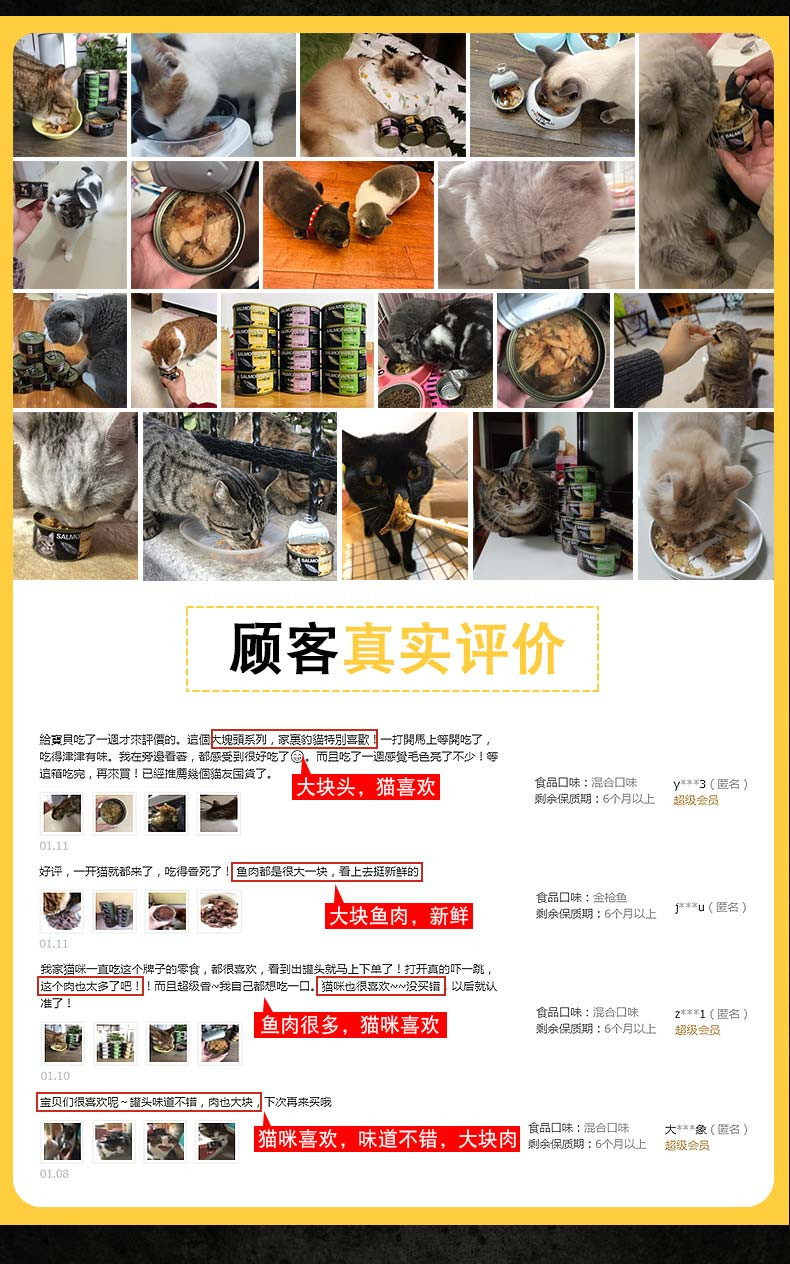 猫咪零食猫罐头整箱进口幼猫猫粮营养主食湿粮三文鱼80g*12罐增肥