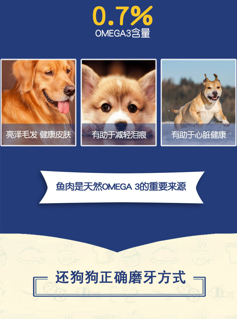 SALMON4PETS狗狗零食金毛中小型幼犬咬胶洁齿棒70g泰迪补钙磨牙棒