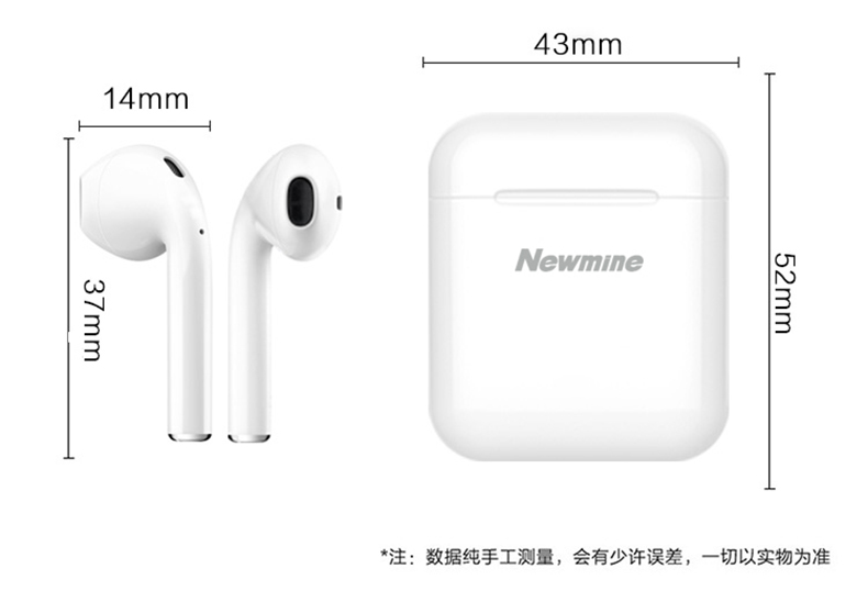 【自带弹窗】纽曼 TWS无线蓝牙耳机智能触控5.0苹果air运动双耳苹果oppo小米手机通用