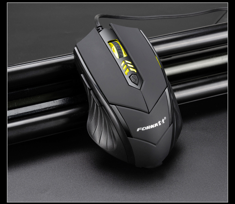 富贵T9专业炫酷七彩呼吸灯效USB台式笔记本通用电竞游戏鼠标