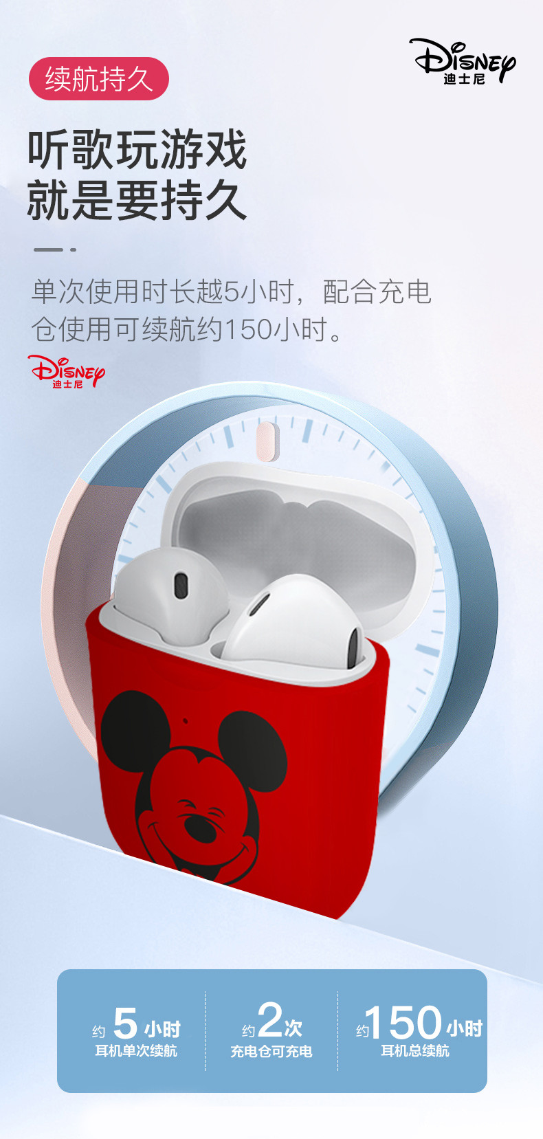 迪士尼/Disney TWS无线蓝牙耳机 CE-866