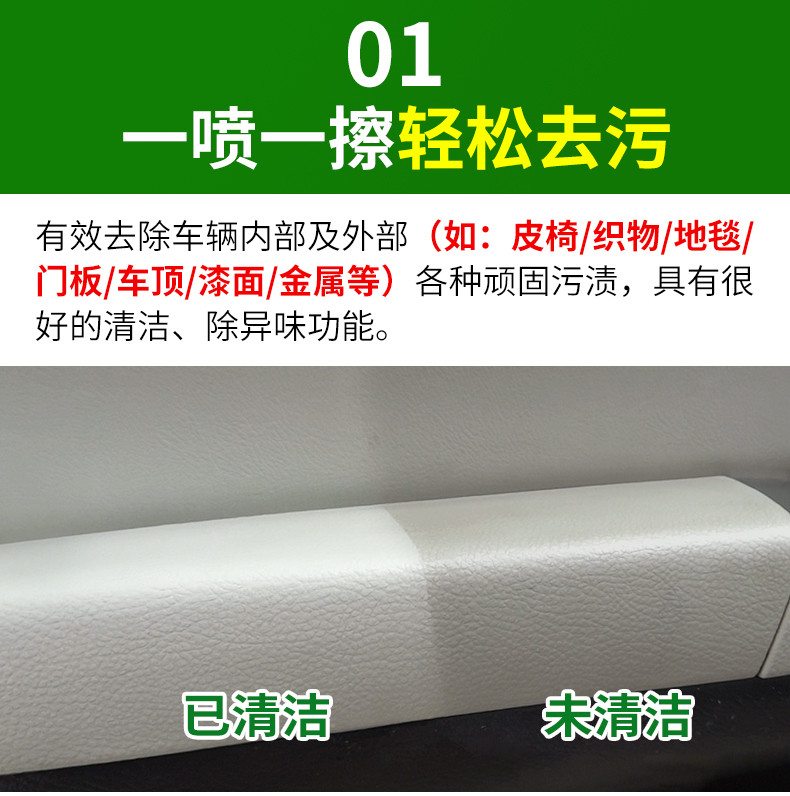 【500毫升*2瓶】全效清洗剂厨房去油污 家居汽车清洁剂 内饰清洗剂  皮革强力去污清洗剂