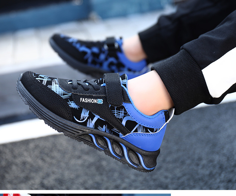 蓝猫 儿童鞋子男童运动鞋秋季新款透气软底学生个性防滑耐磨潮鞋