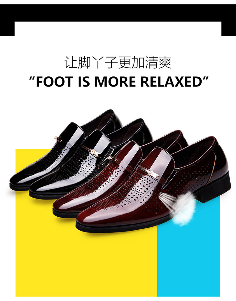 男士皮鞋商务正装真皮男鞋新款青年韩版英伦亮面尖头一脚蹬鞋子