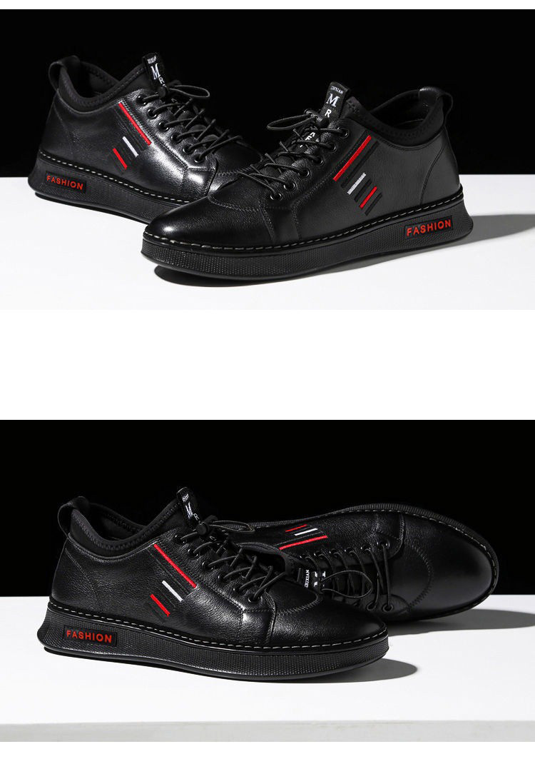 2021新款新款黑色单鞋男士韩版潮流百搭青少年运动休闲板鞋