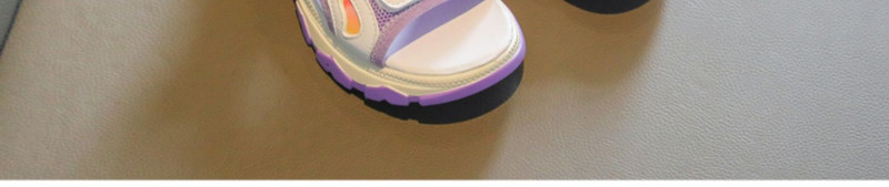 启言 儿童凉鞋女童鞋夏季2023新款时尚公主鞋中大童软底运动小女孩沙滩鞋