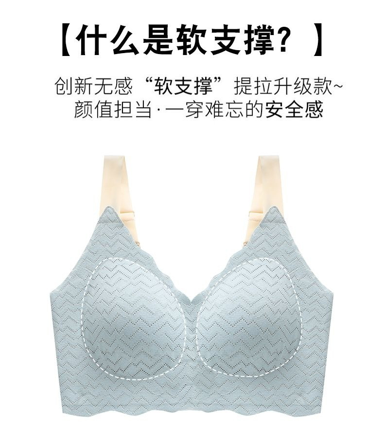 大码内衣女夏季薄款收副乳防下垂胸垫显小无痕薄款透气无钢圈聚拢大胸大包容200斤文胸罩