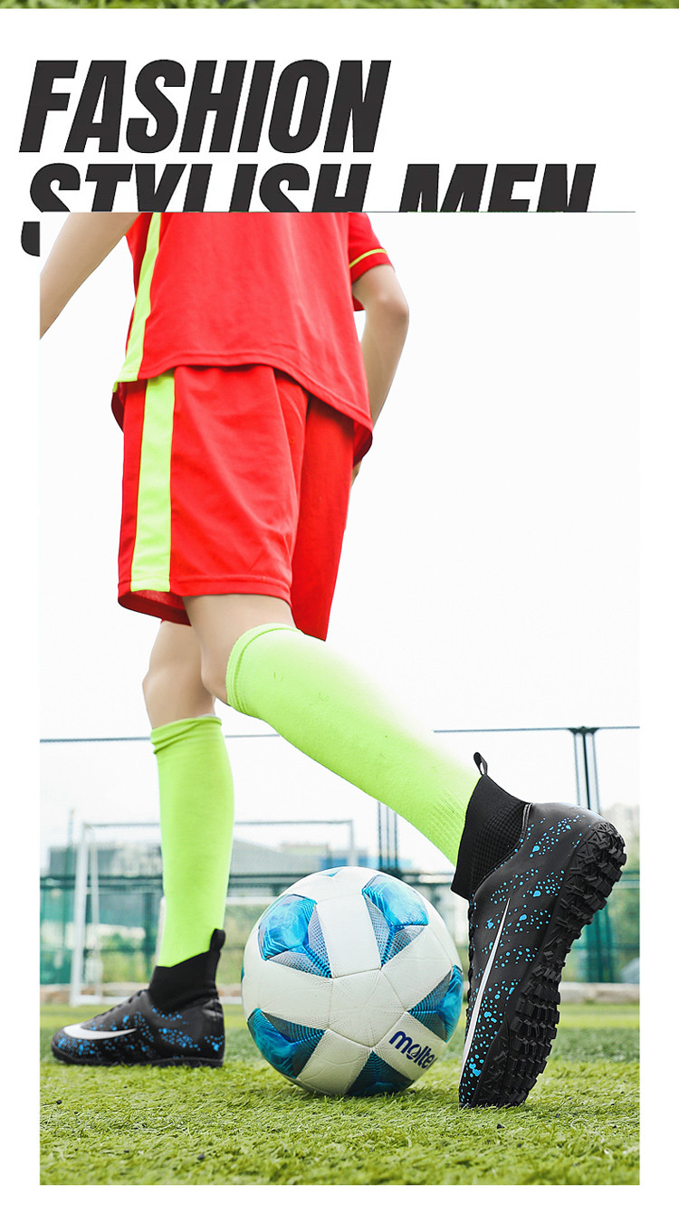 启言 足球鞋男童长钉鞋中小学生专业训练少儿猎鹰比赛专用球