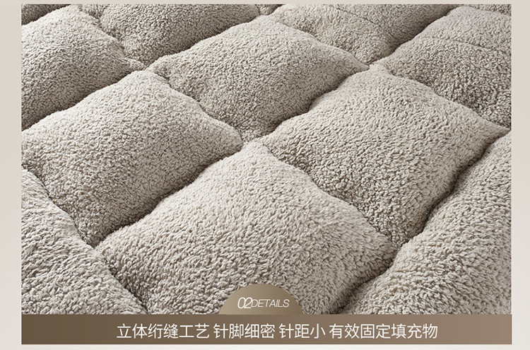 花花公子（PLAYBOY） 家纺床上用品羊羔绒床垫150*200cm