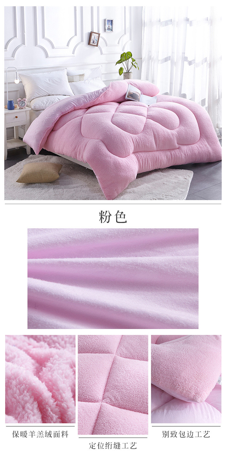 花花公子（PLAYBOY） 家纺床上用品法莱绒羊羔绒保暖加厚冬被被子220*240cm-8斤