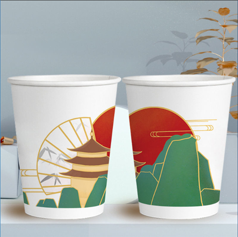 【实惠又好看】2021牛年新年春节高档纸杯一次性杯子家用茶水杯整箱