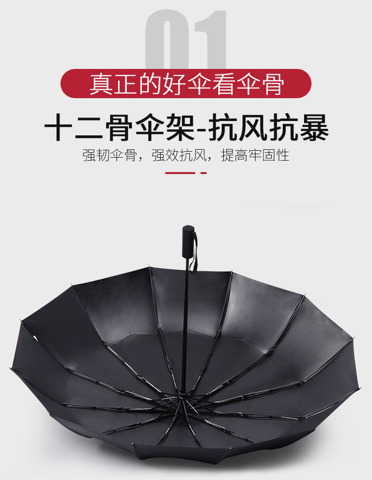 全自动雨伞折叠男女大号双人防风手动三折太阳伞学生晴雨两用防晒