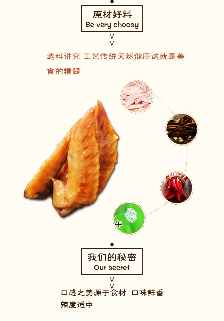 大午香辣鸡翅尖60g*5袋（共15个*20g）卤味鸡肉类熟食休闲小零食