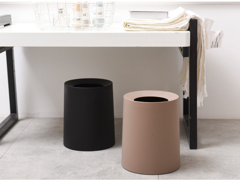 麦恩诗 垃圾桶家用创意卫生间拉圾桶厕所拉圾筒客厅办公室纸篓无盖垃圾篓