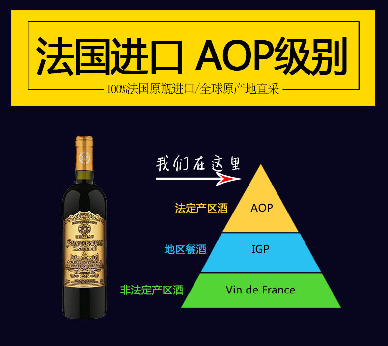 【领券立减50元】法国原瓶进口红酒整箱13度干红葡萄酒法雅妮金属标750ml