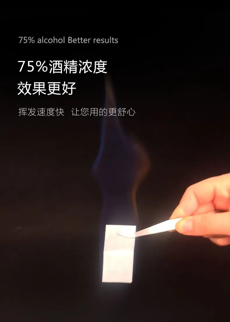 【一盒100片）医用75度酒精棉片一次性消毒片杀菌消毒湿巾擦手机餐具小包装便携随身