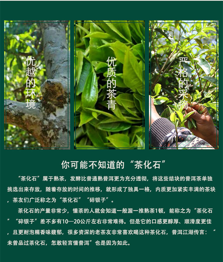 【买2罐送手提袋】云南普洱茶碎银子茶化石熟普洱茶糯米香茶叶150g半斤一斤装