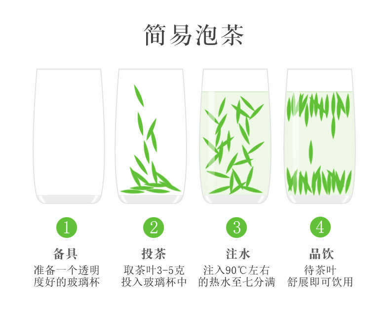 天王  新茶直条毛尖茶500g 明前云雾绿茶