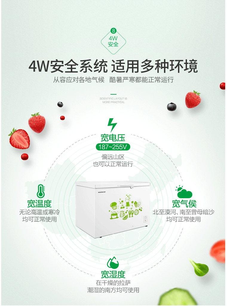 容声/Ronshen  BD/BC-309MD 冷柜冰柜商用家用大容量卧式冷藏冷冻