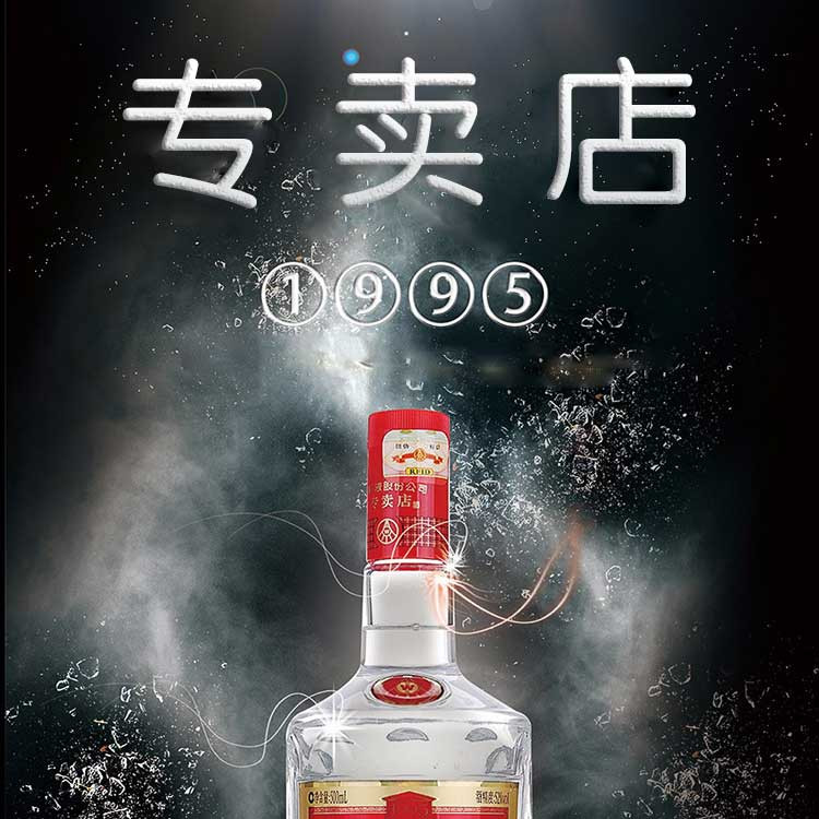  五粮液  1995专卖店酒 52度 500ml  浓香型白酒 两瓶装（共2瓶）【赠送礼品袋】