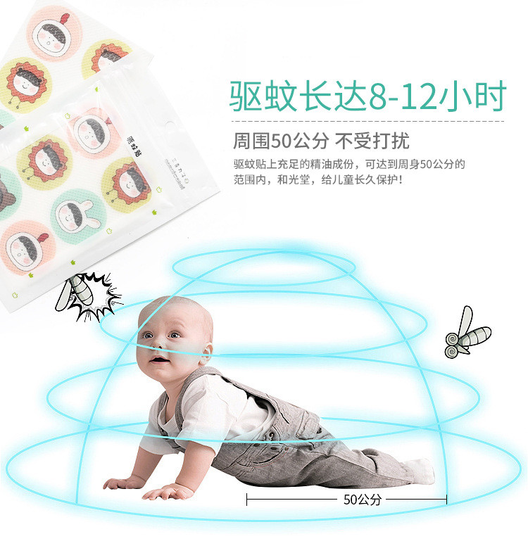 婴儿宝宝儿童卡通户外防蚊馨香贴