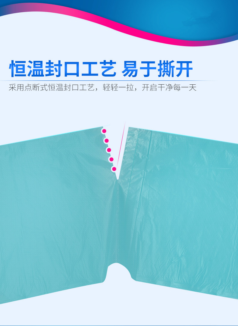 【9元秒杀价】5卷 100只 加厚平口彩色垃圾袋点断式手提家用办公黑色抽绳塑料袋