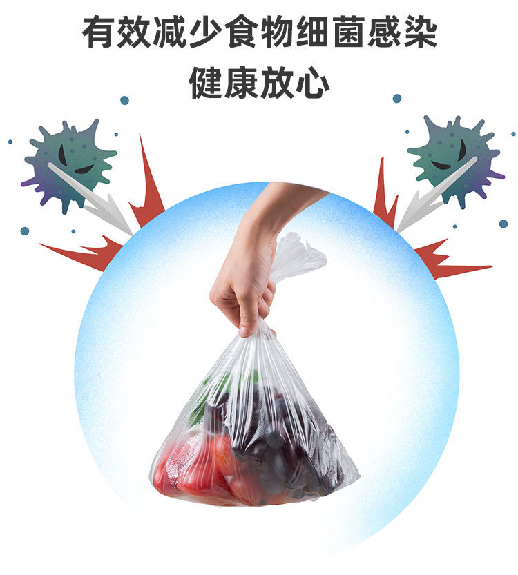 【加厚型超值】保鲜袋家用食品级加厚耐高温大中小号食品袋点断式一次性连卷袋