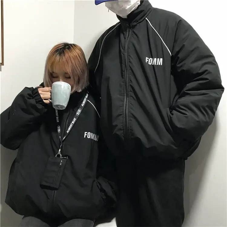 【专注品质-潮流】冬季情侣装加厚棉服宽松韩版ins原宿BF风百搭刺绣男女学生棉衣潮