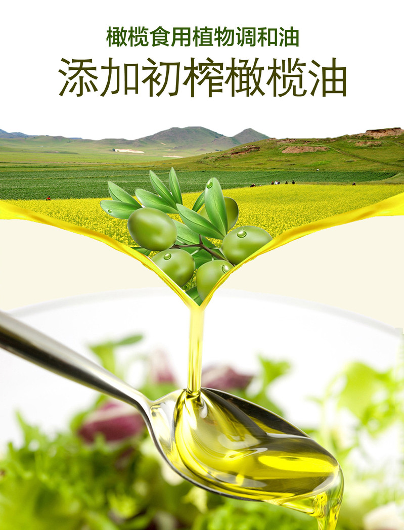 食用植物调和油添加初榨橄榄油 2.7升（5斤）