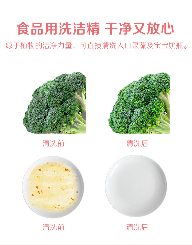 超能洗洁精白桃苏打1kg*2瓶+220g*2瓶+海绵