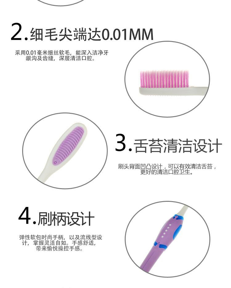 【12.9元十支包邮】牙刷软毛成人情侣牙刷儿童独立包装家庭装竹炭牙刷批发2/40支【博莱生活馆】