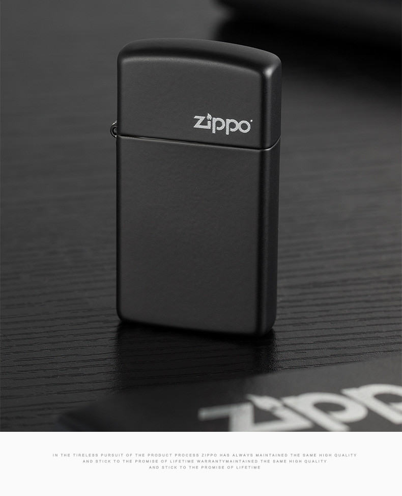 ZIPPO 原装正版纤巧哑漆商标系列zippo打火机送男友礼物1639ZL-A-045168