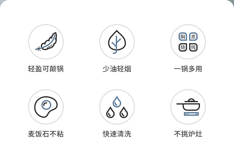  炊大皇 酷系列煎锅平底锅不粘家用多功能不粘锅煎牛排煎锅 煎锅26cm