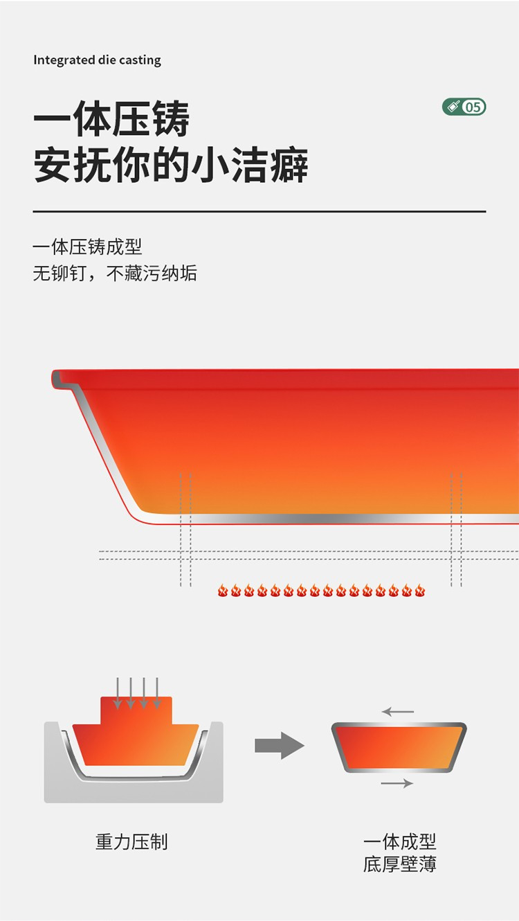 炊大皇/COOKER KING 麦饭石色玉子烧锅不粘锅煎锅日式方形平底燃气灶电磁炉通用 16cm