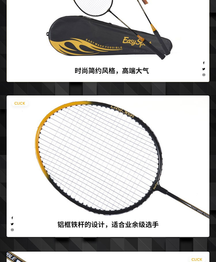 易威斯堡EasySport高级羽毛球套装 ES-YM801