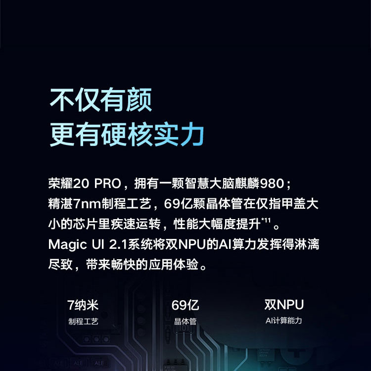  荣耀20 PRO 4800万全焦段AI四摄  麒麟980 8GB+256GB全网通4G 手机