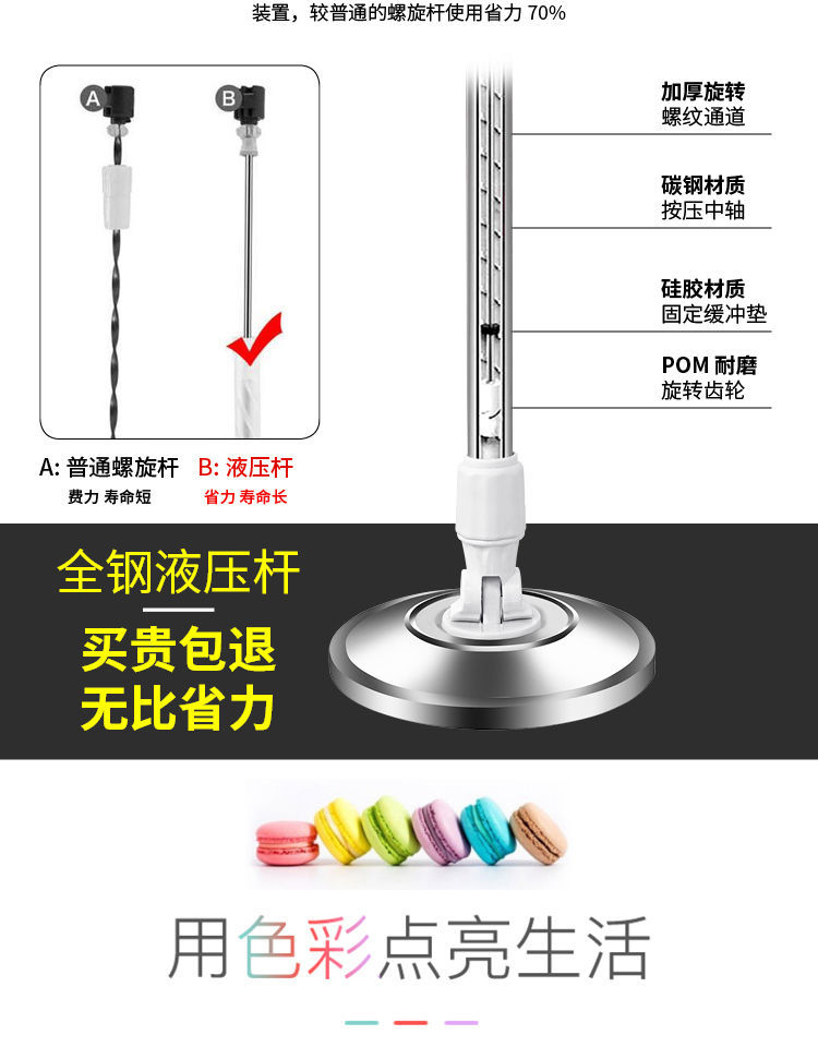 加大加厚旋转拖把桶家用懒人干湿两用甩干桶免手洗墩布拖布好神拖