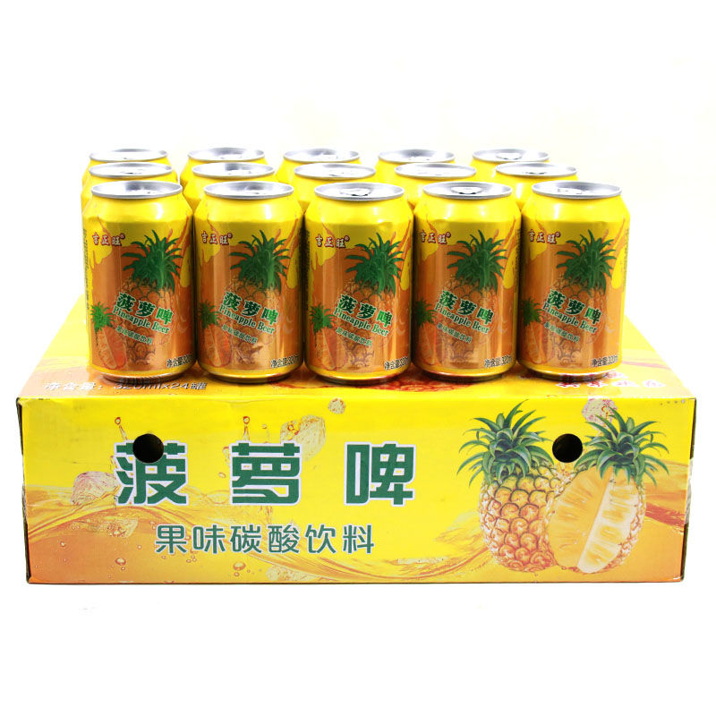 2020年新货菠萝啤果啤碳酸饮料果味汽水320ml*24瓶d