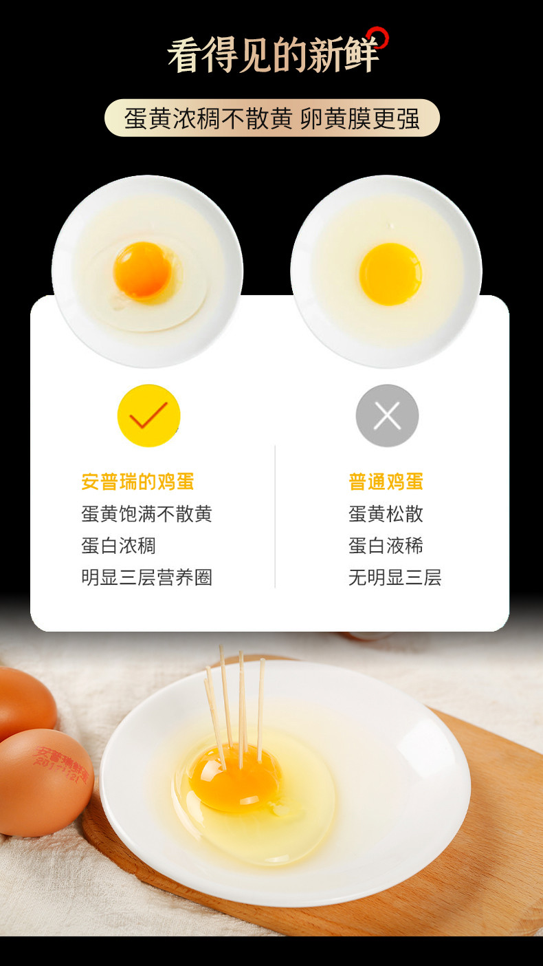 安普瑞鲜蛋 【长清优选】OK蛋鲜鸡蛋30枚/箱 新鲜安全营养无菌
