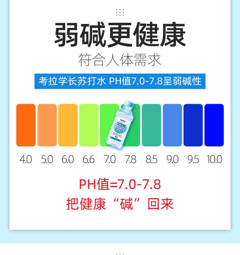 考拉学长 苏打水350ml*24瓶无糖无气弱碱性饮料饮用矿泉水整箱