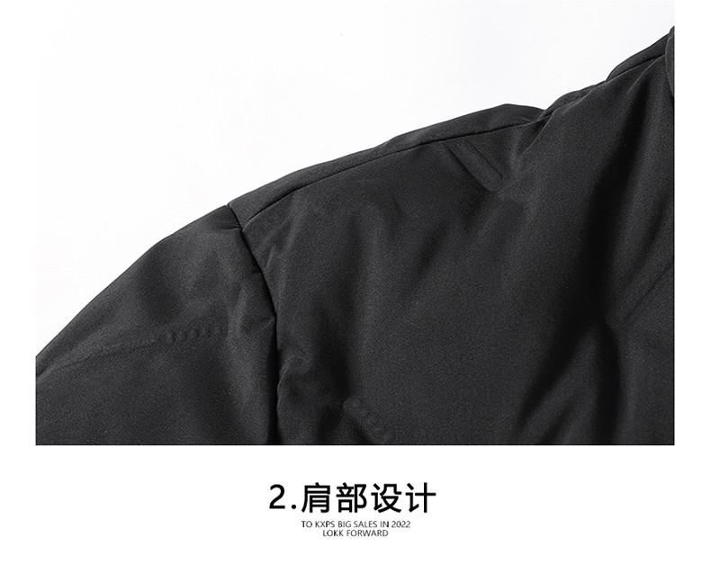  卓纪 男士高端商务休闲棒球领羽绒服加厚款冬季保暖外套中青年纯色棉衣