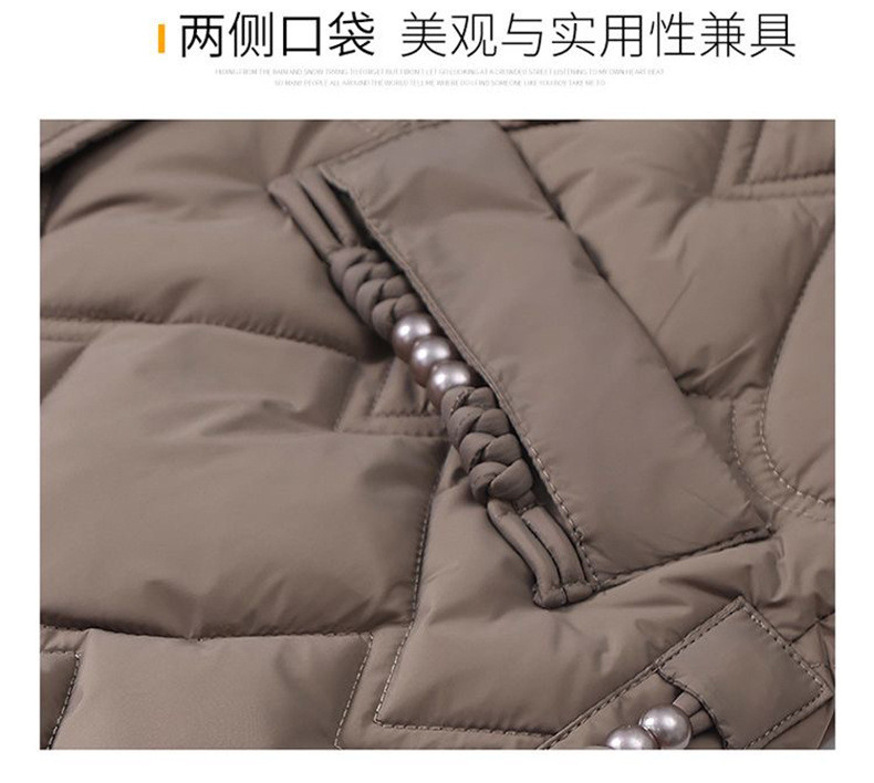  卓纪 2023新款羽绒棉服女款中年韩版时尚洋气显瘦短款棉衣连帽冬季