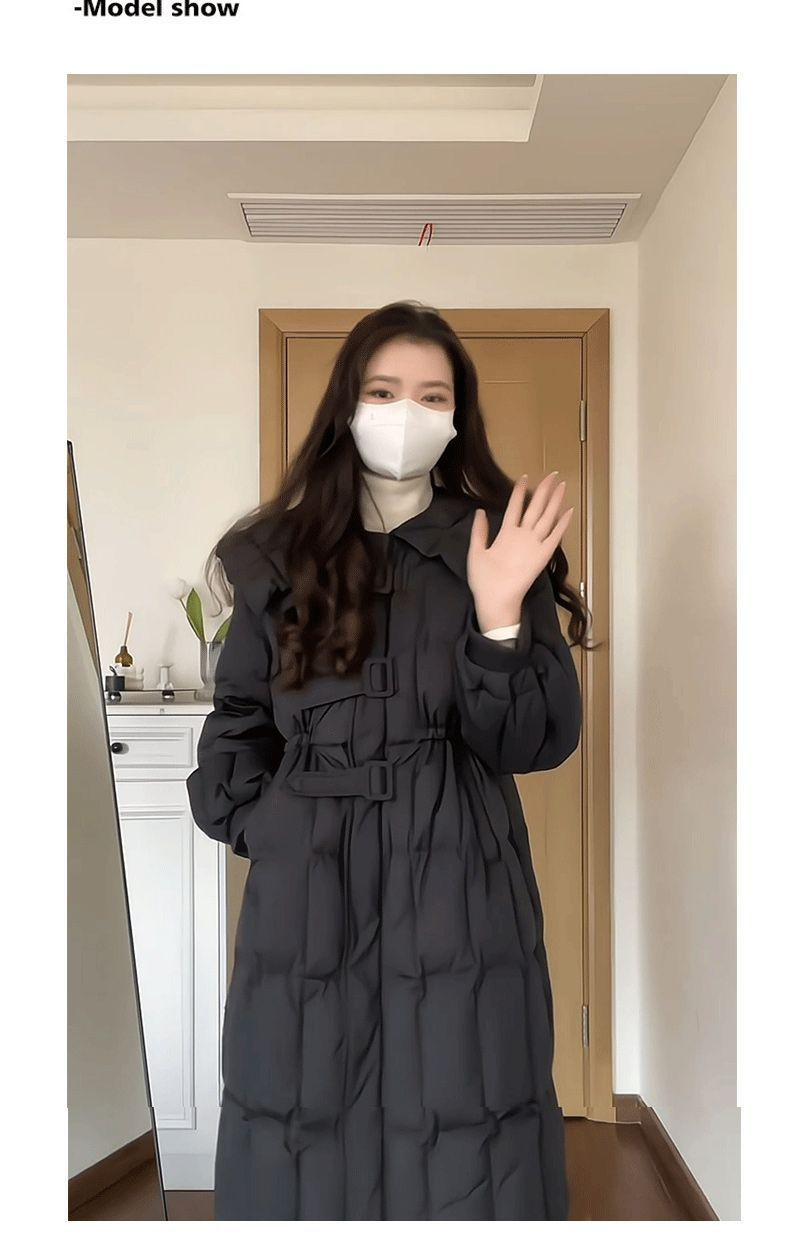  卓纪 羽绒服女2023年冬季新款韩版中长款海军领设计感洋气奶fuf