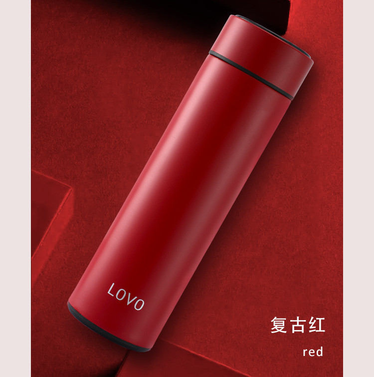 LOVO/LOVO乐喔保温杯水杯男女智能温显杯304不锈钢便携商务办公480ml