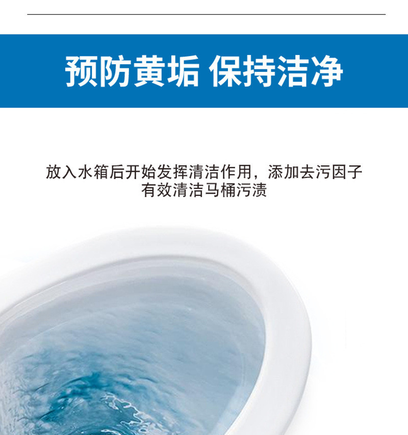 倩挥 马桶泡腾片除臭除垢洗厕所清洁剂洗厕净洁厕灵液 盒装12颗