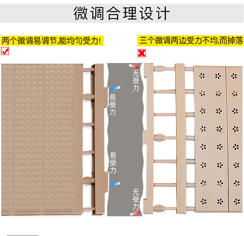 可伸缩衣柜收纳分层隔板免打孔墙壁置物架厨房浴室置物架宿舍神器